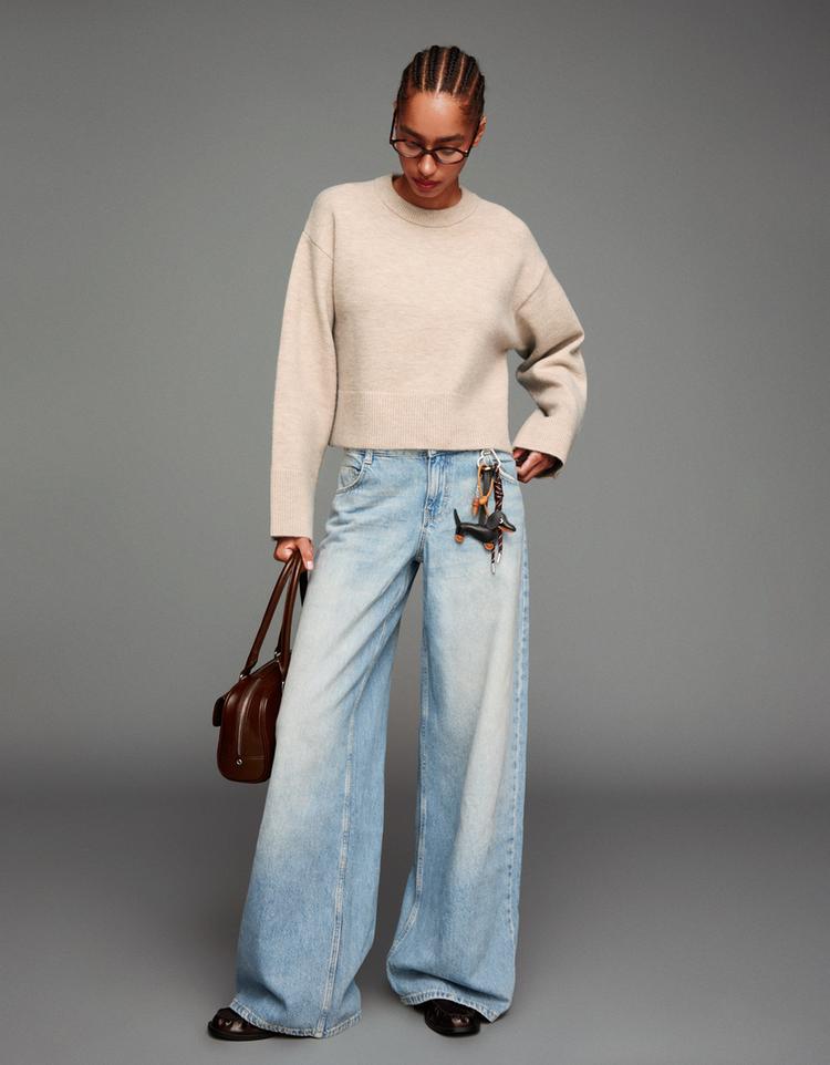 Oversize bisiklet yaka kazak