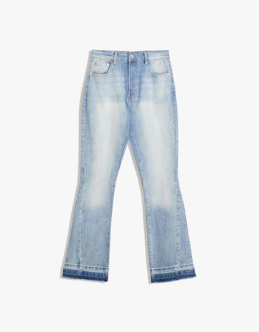 Schlaghosen-Jeans Comfort-Ausgewaschenes Blau