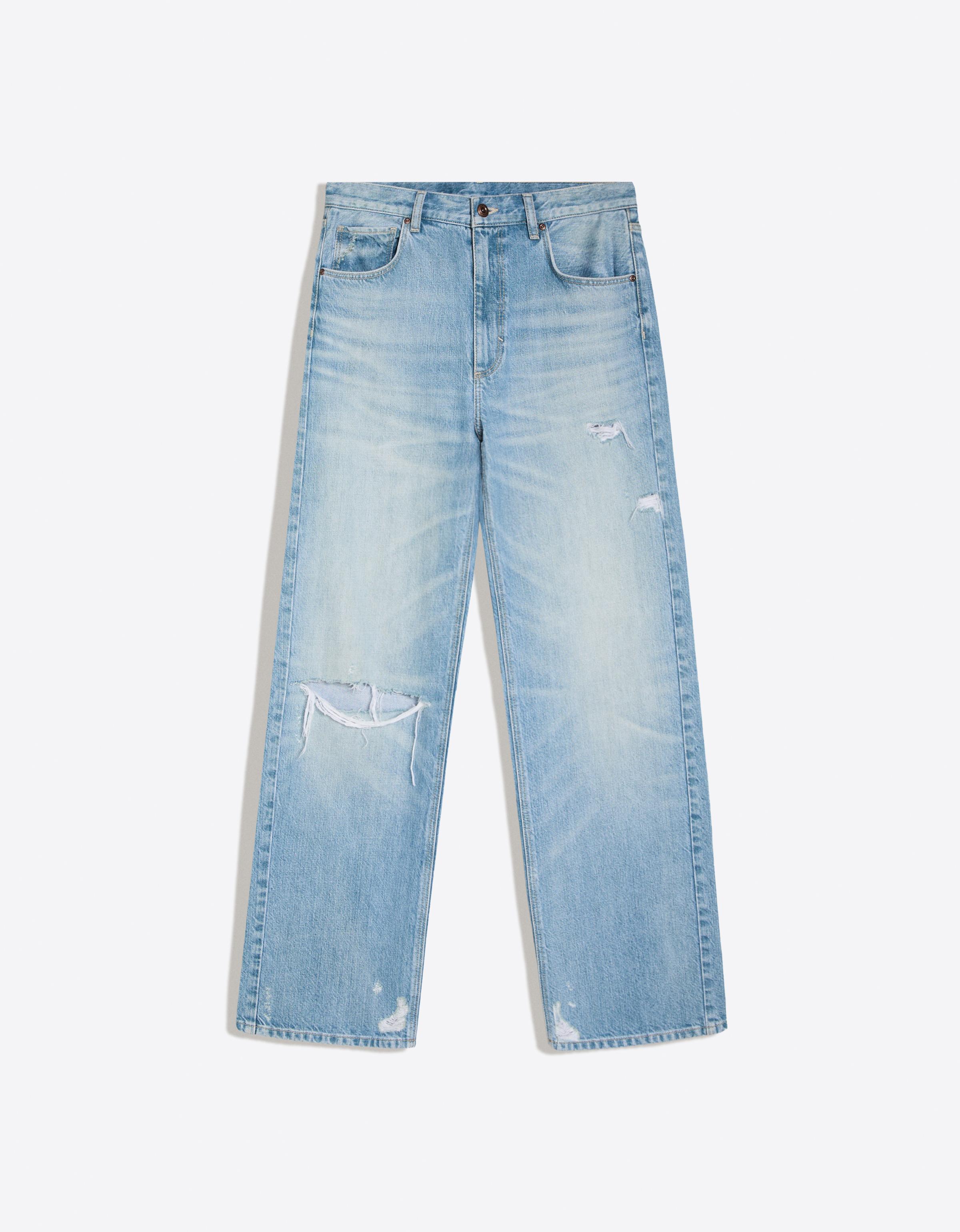 Straight baggy jeans — Light blue