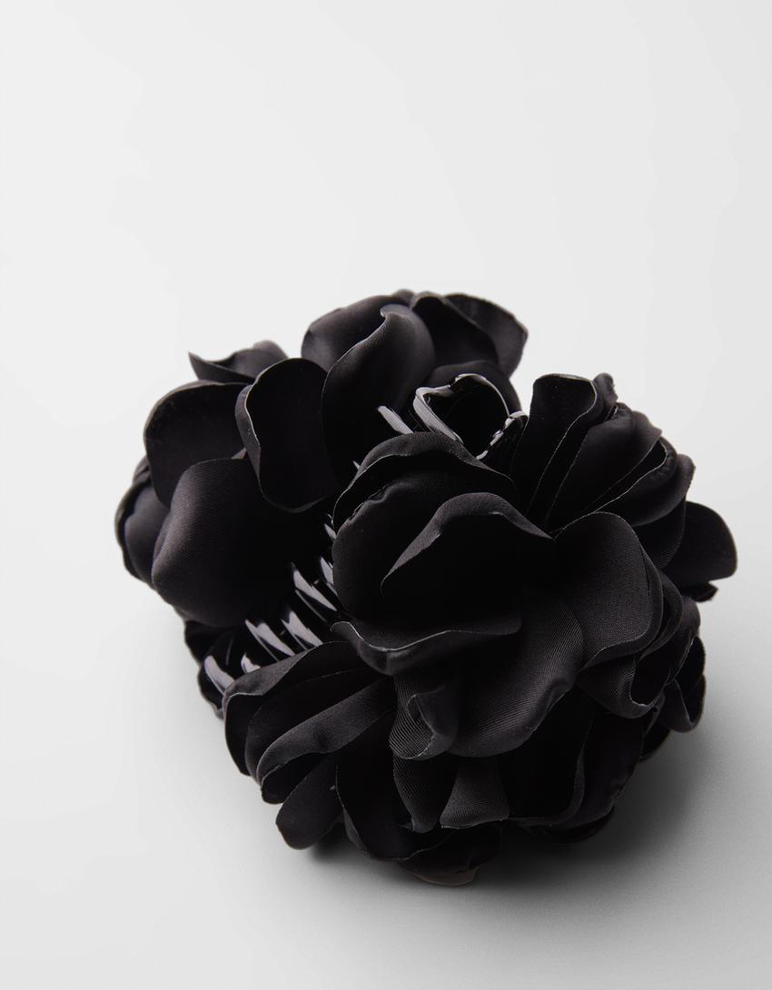 Flower hair clip-Black-2