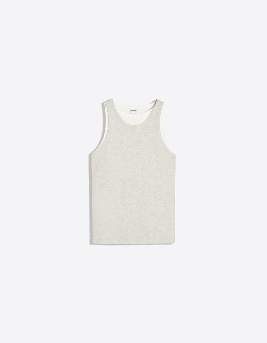 Double strap camisole-Grey