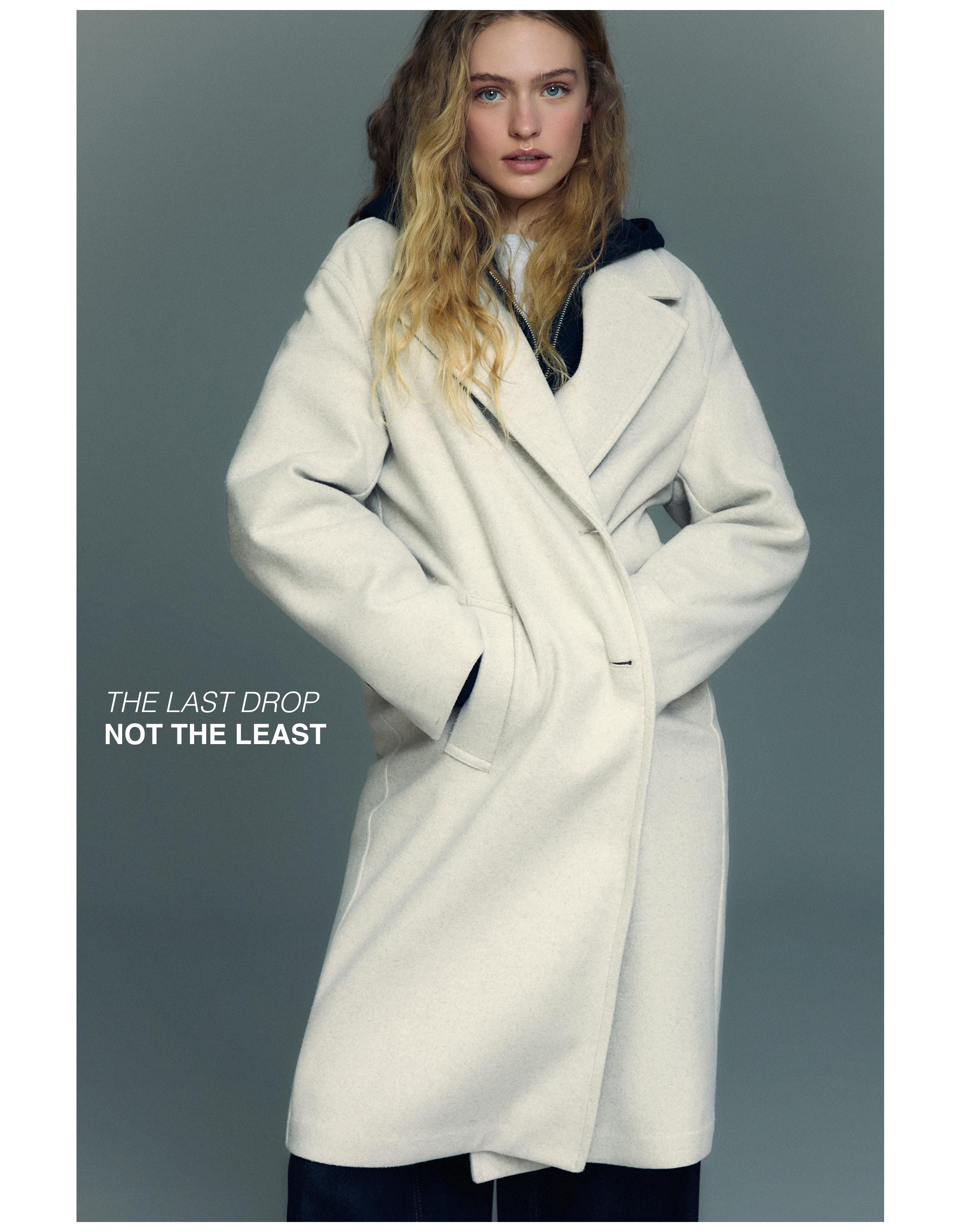 Soft-touch long coat — Sand