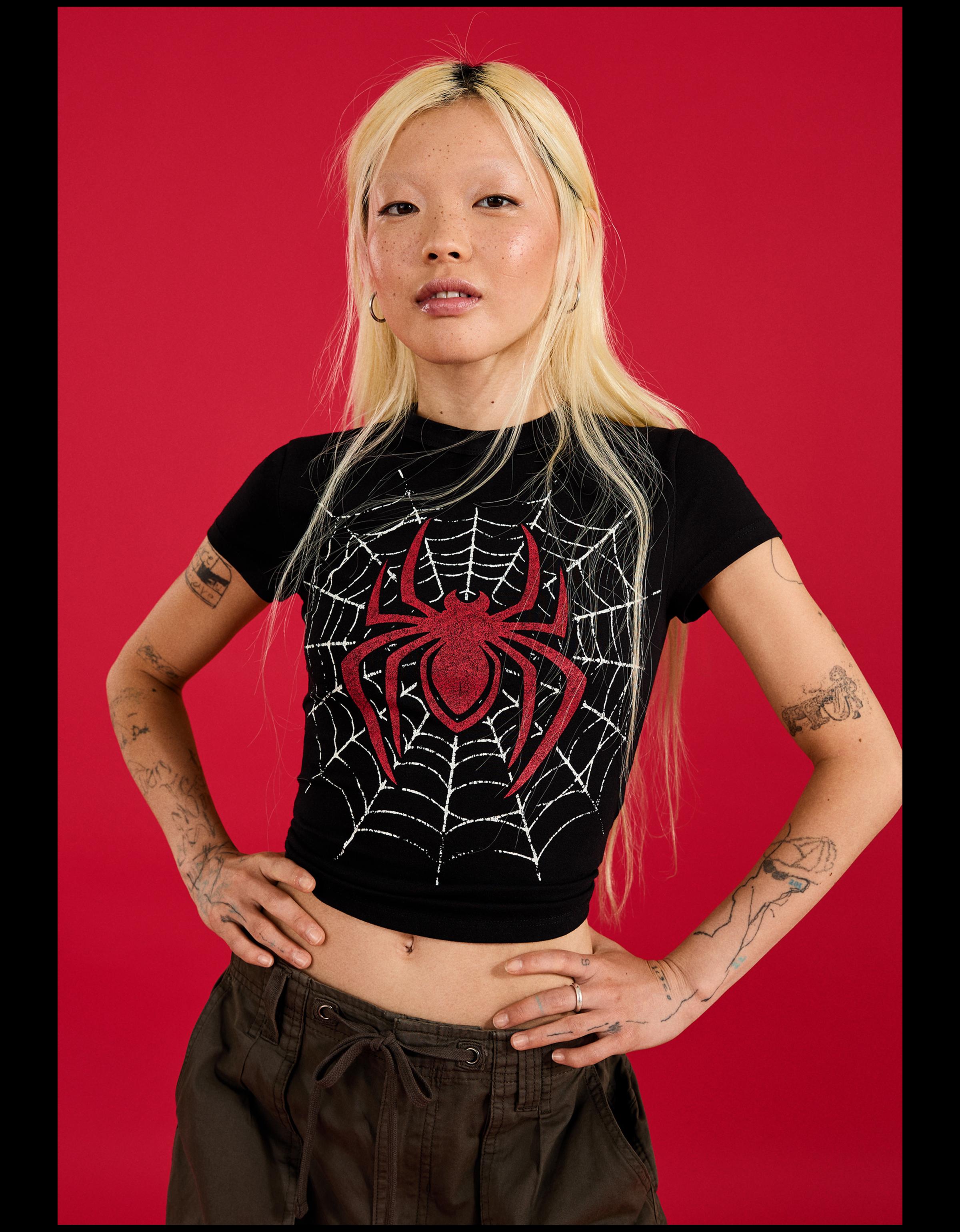 SPIDER-MAN fitted T-shirt — Black
