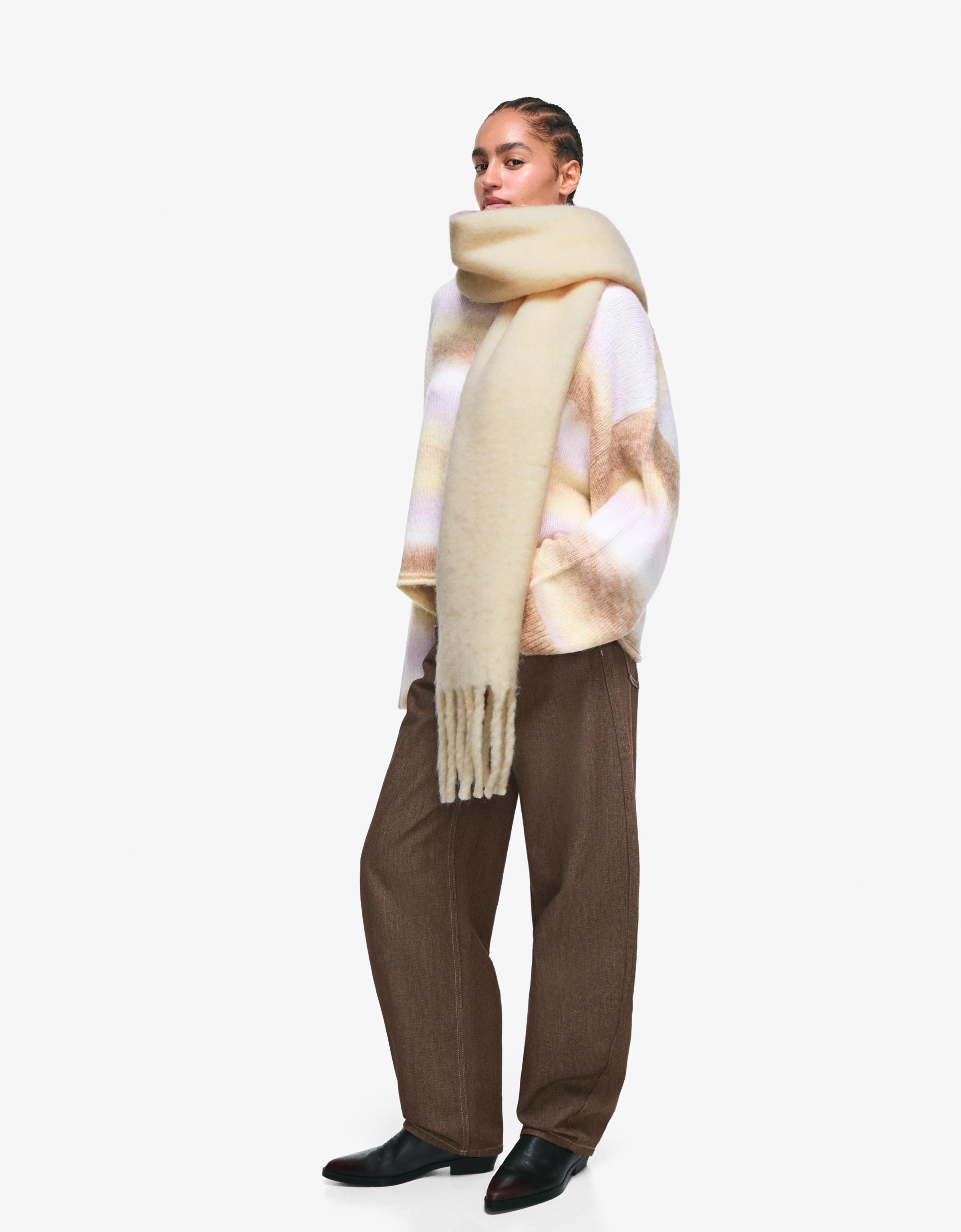 Solid-coloured scarf — Yellow