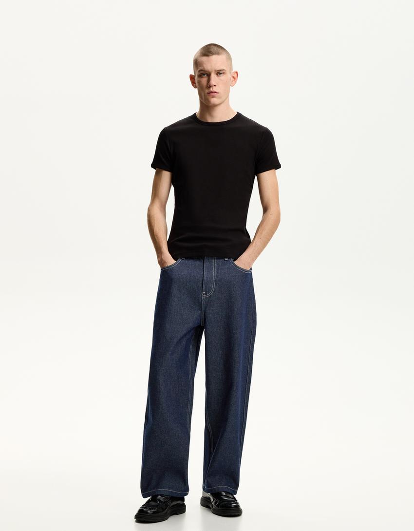 Baggy Jeans Le Fameux Pantalon Bershka Jeans Bershka Homme Bershka