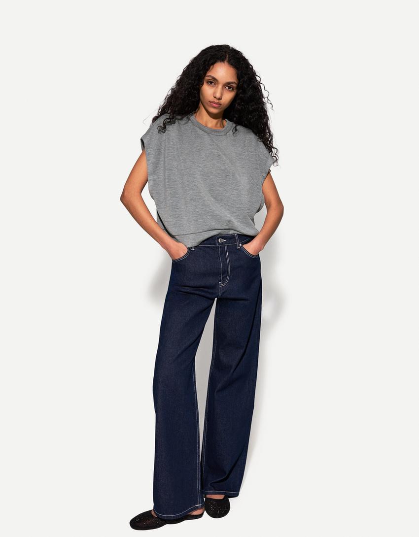 Sleeveless top-Dark grey-1