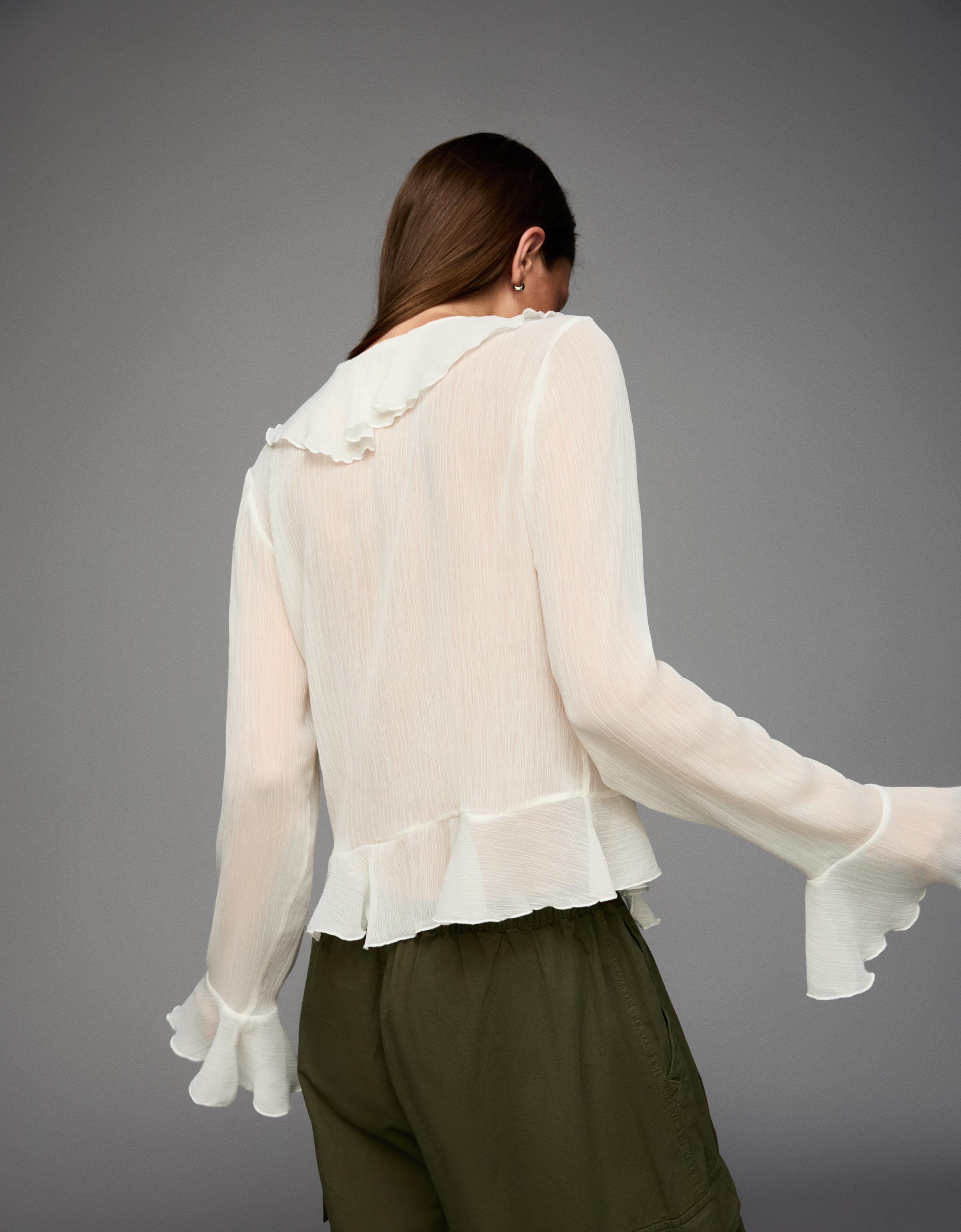 Long sleeve shirt with ruffles - Shirts and blouses - Women