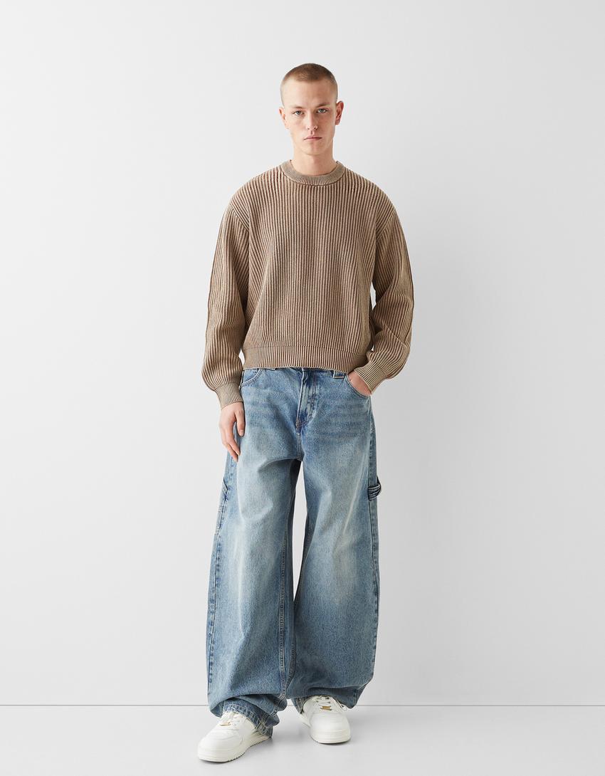 Jersey efecto lavado-Marrón-3