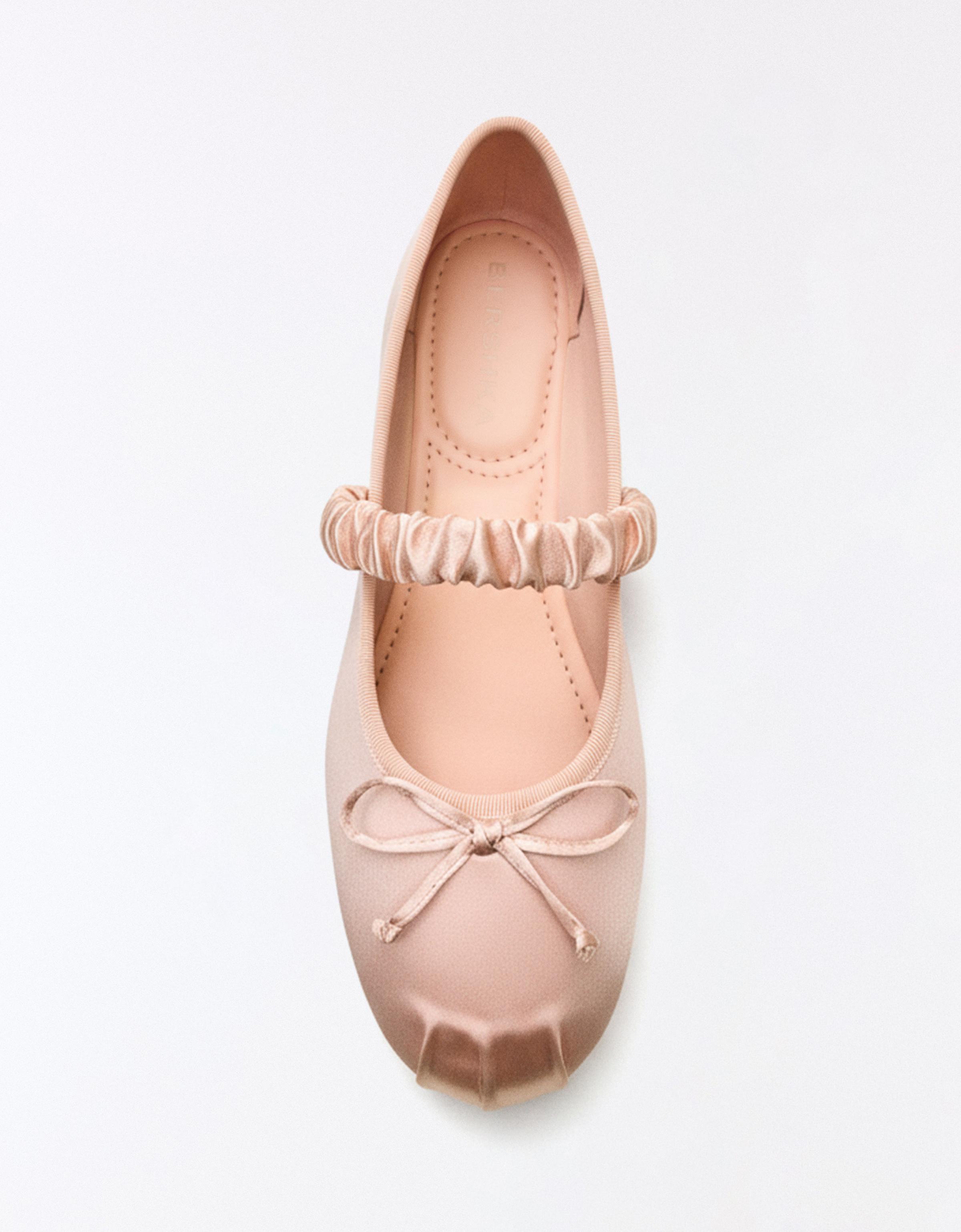 Sateen ballet flats — PINK