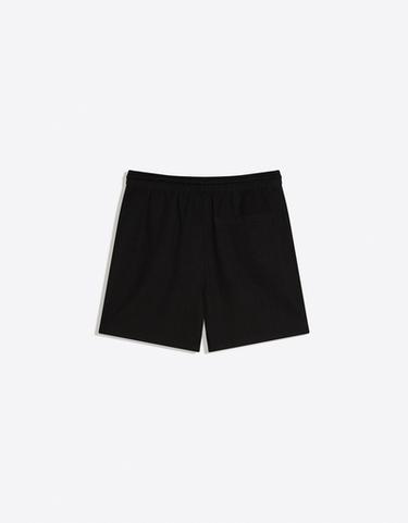 Textured plush Bermuda shorts — Black 6