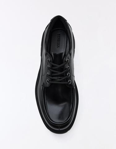 MOC TOE DERBY SHOES — BLACK 4