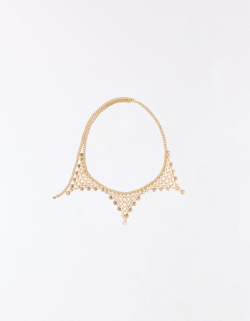 Coin mesh chain belt-Gold