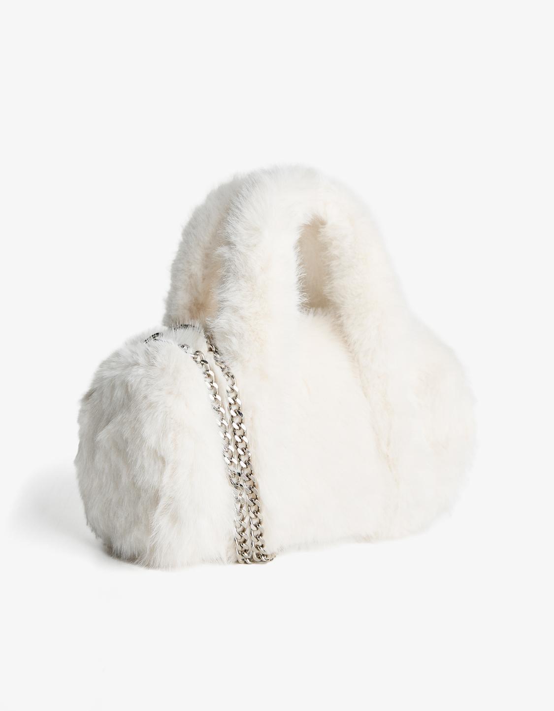 Faux fur bowling bag