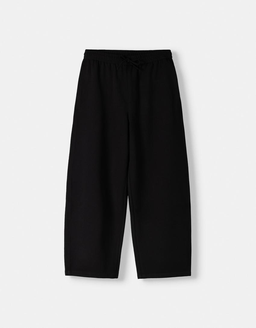 Baggy sweatpants-Black-3