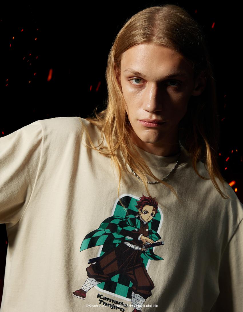 Demon Slayer short sleeve T-shirt-Camel-3