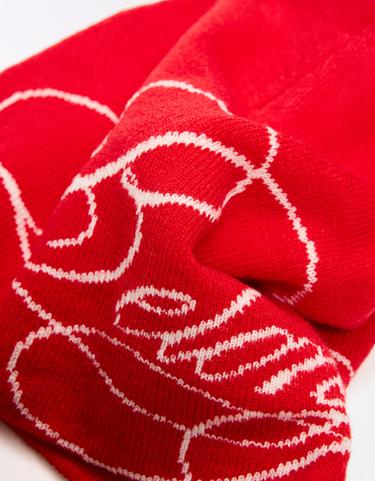 Knitted beanie — Red 4