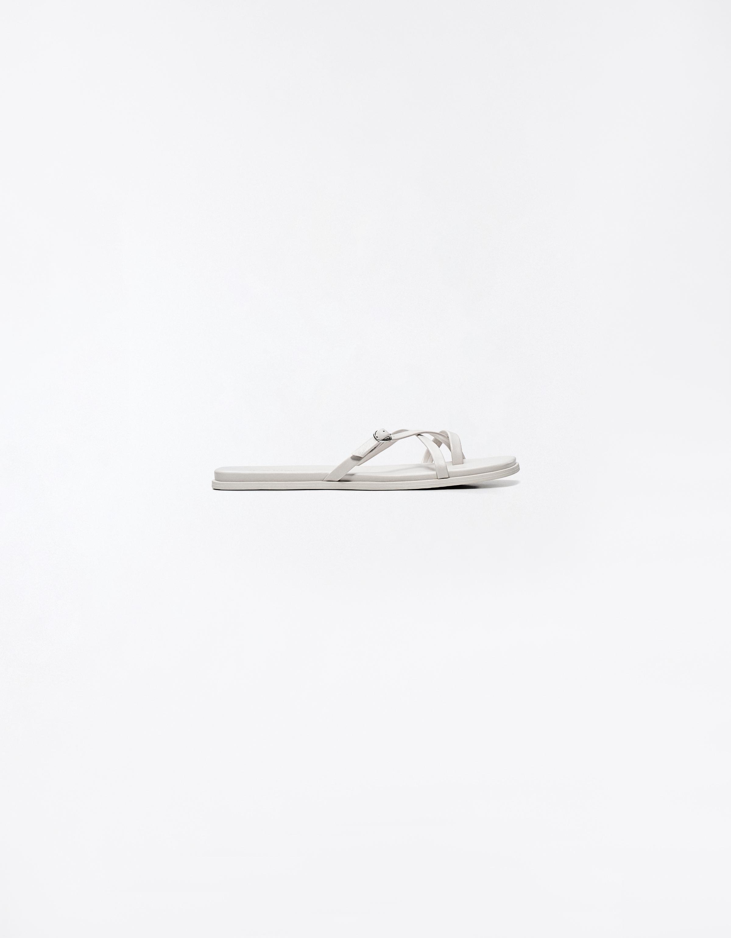 Multi-strap flat slider sandals