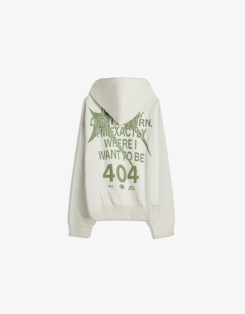 Sweatshirt capuz estampado-Pedra-1