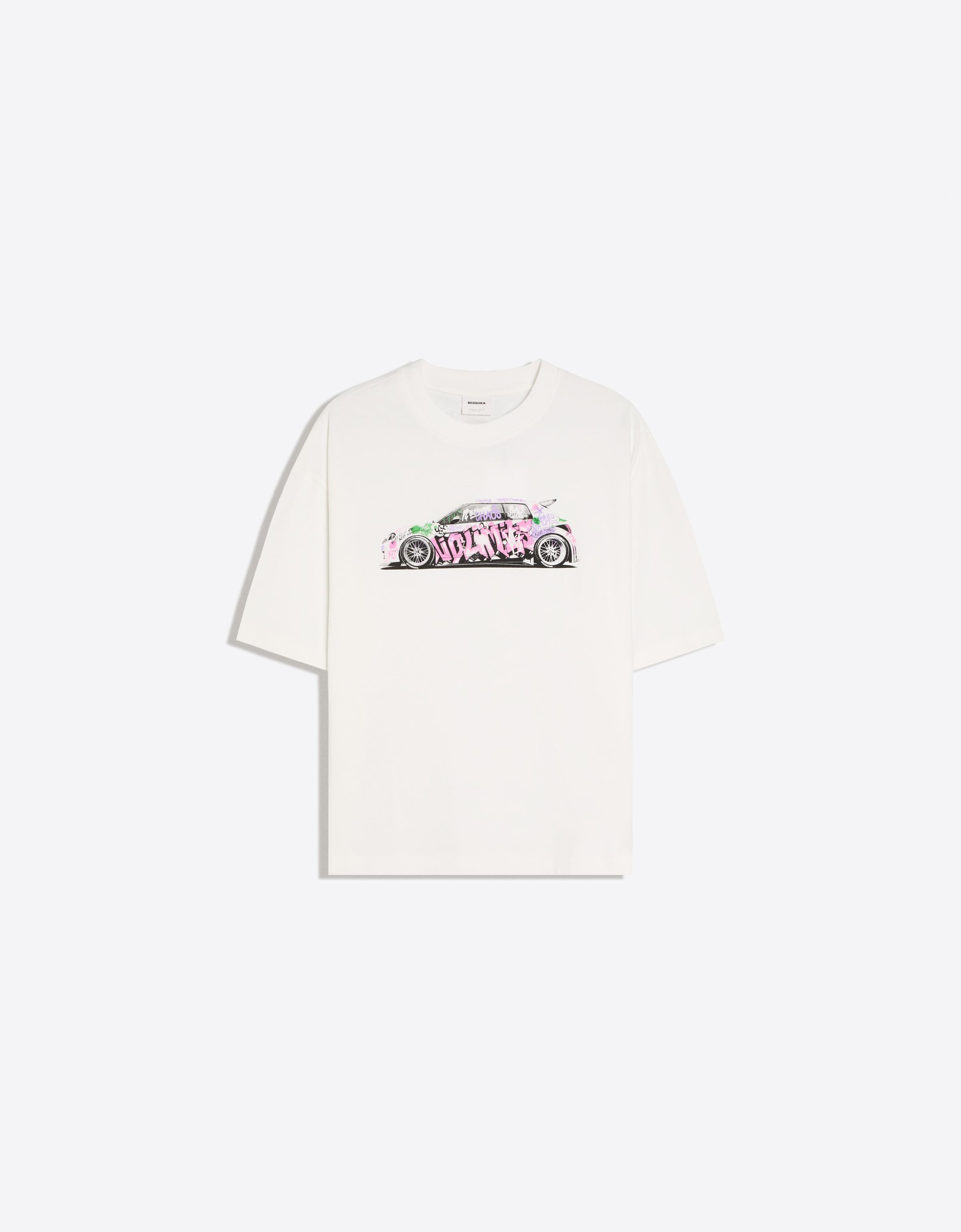 Boxy-fit printed T-shirt — White