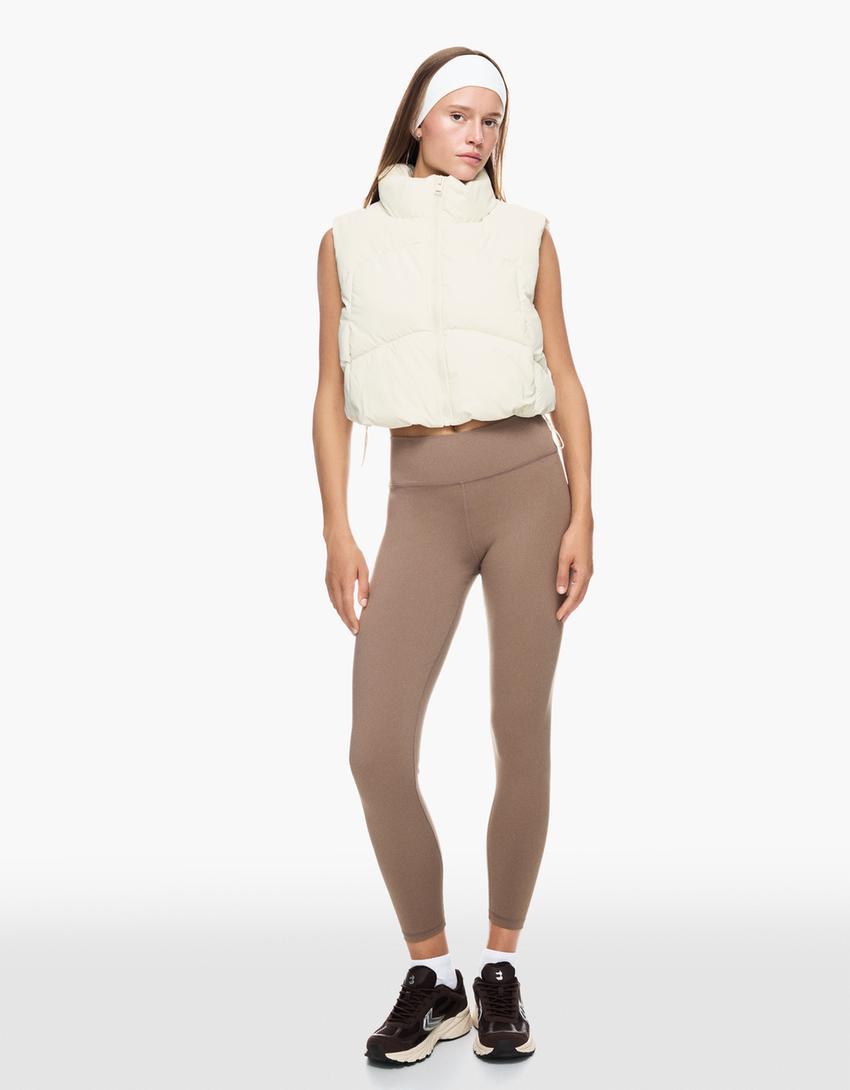 Gilet corto imbottito-Bianco-3