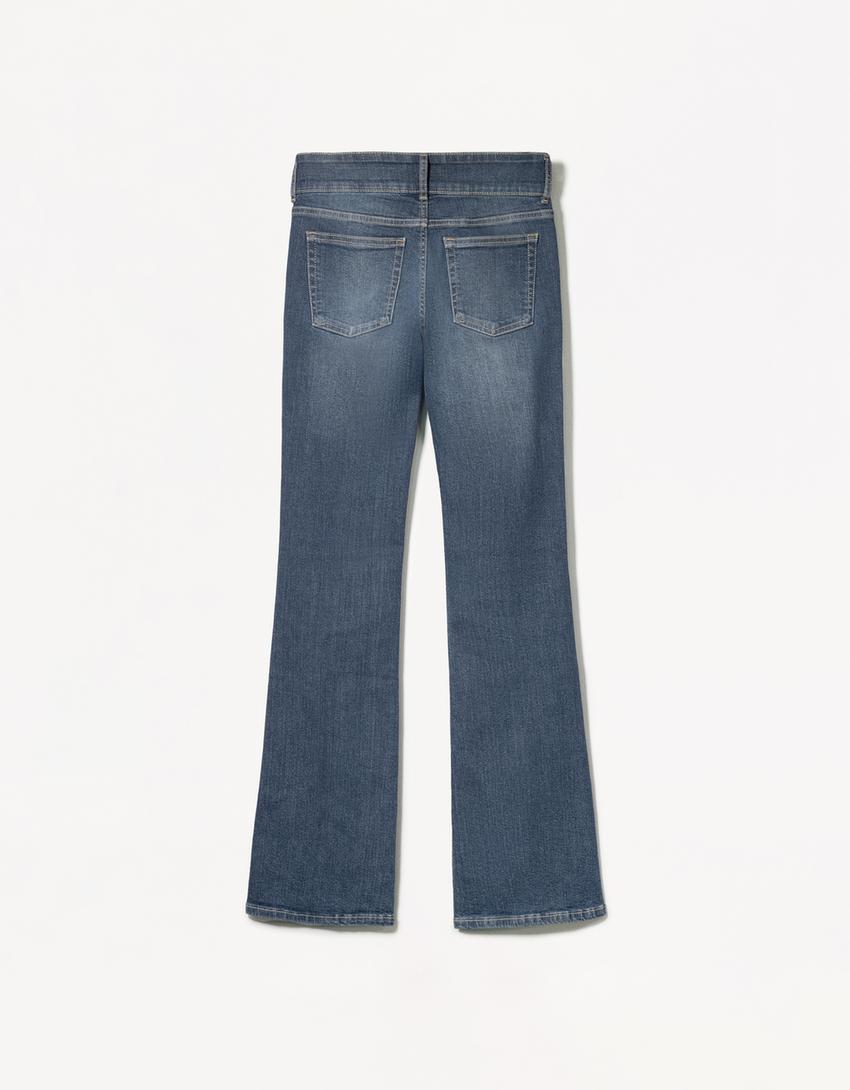 Low-rise boot-cut jeans