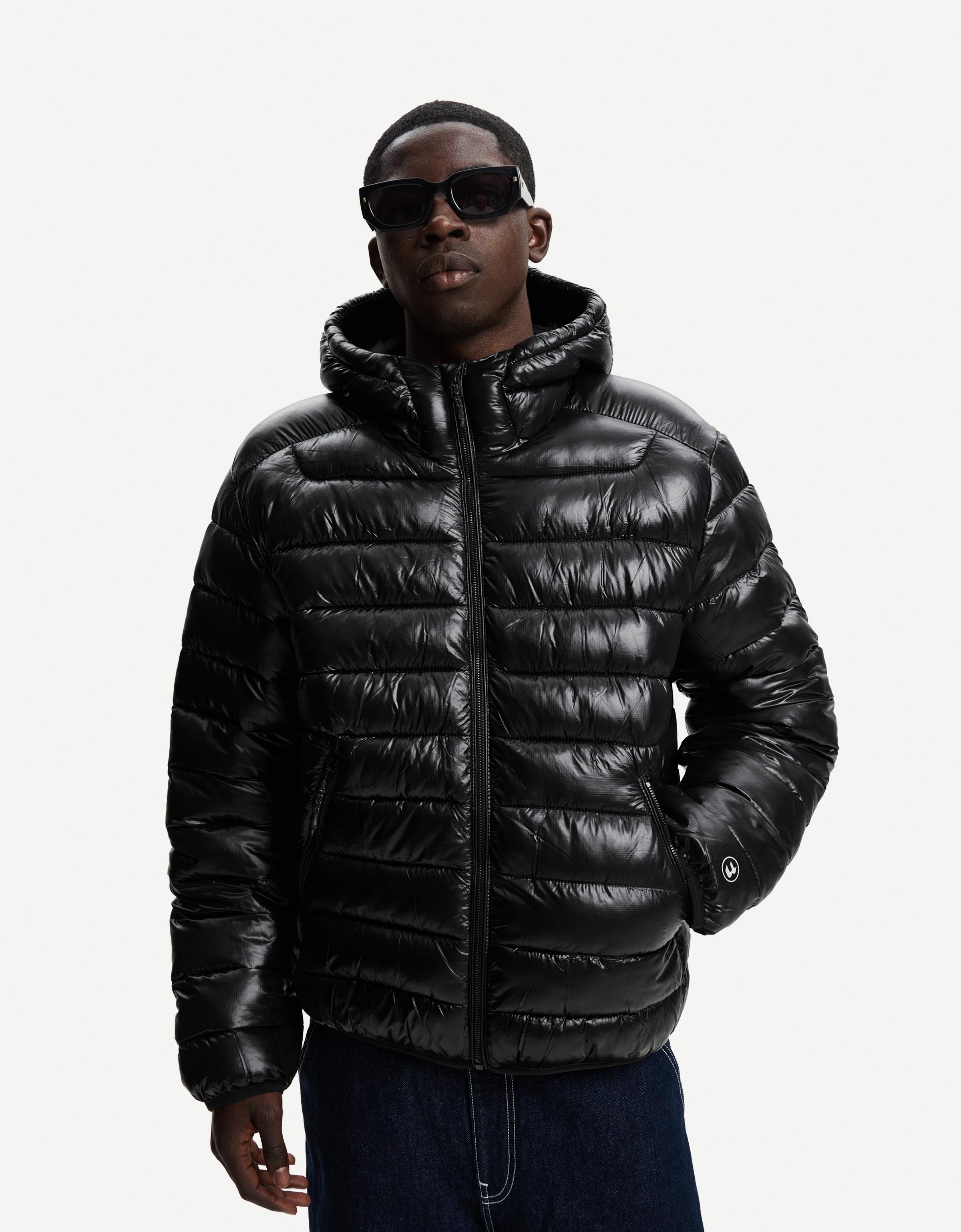 Bershka Leichte Steppjacke Herren S Schwarz