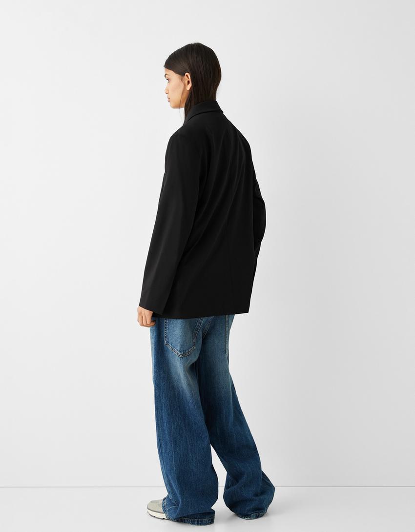 بليزر أساسي بقصّة عادية-أسود-1