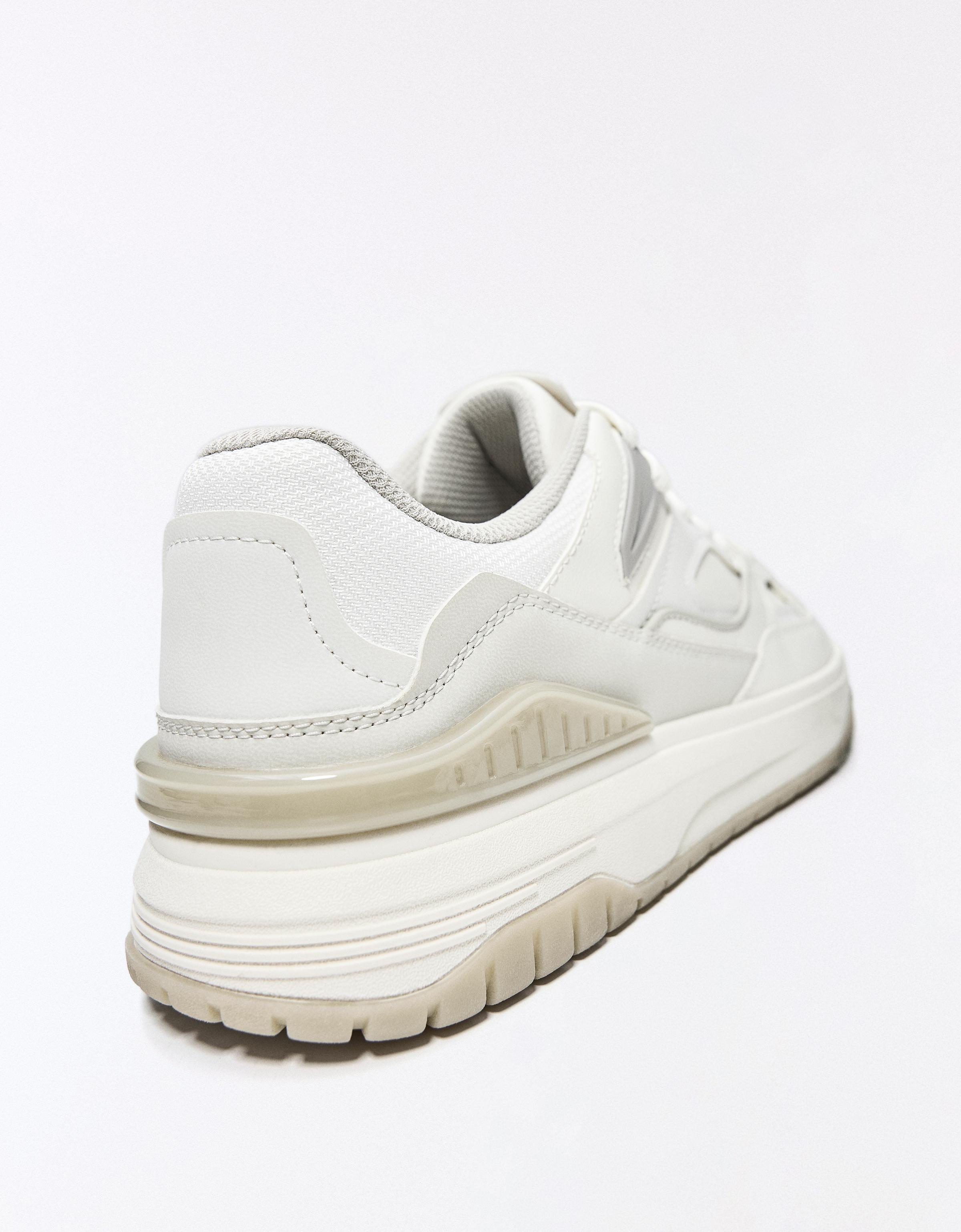 Chunky panelled trainers — WHITE