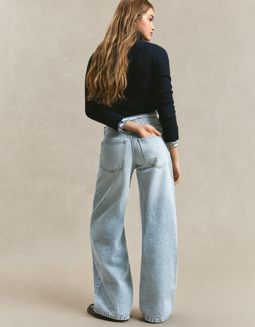 Boyfriend jeans-Light blue