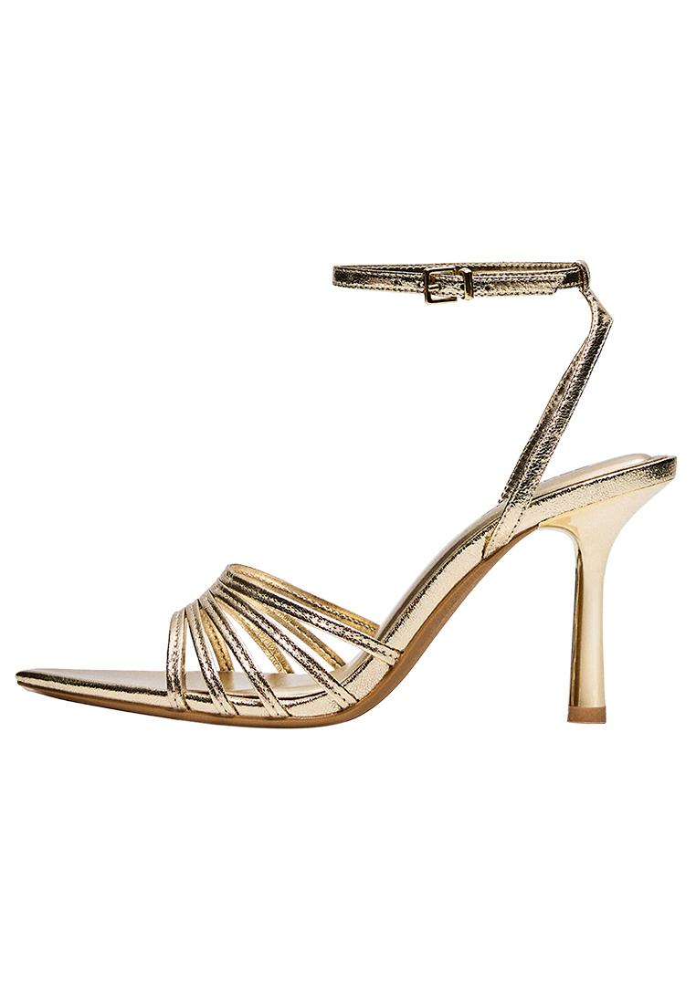 Multi-strap heeled sandals — Gold