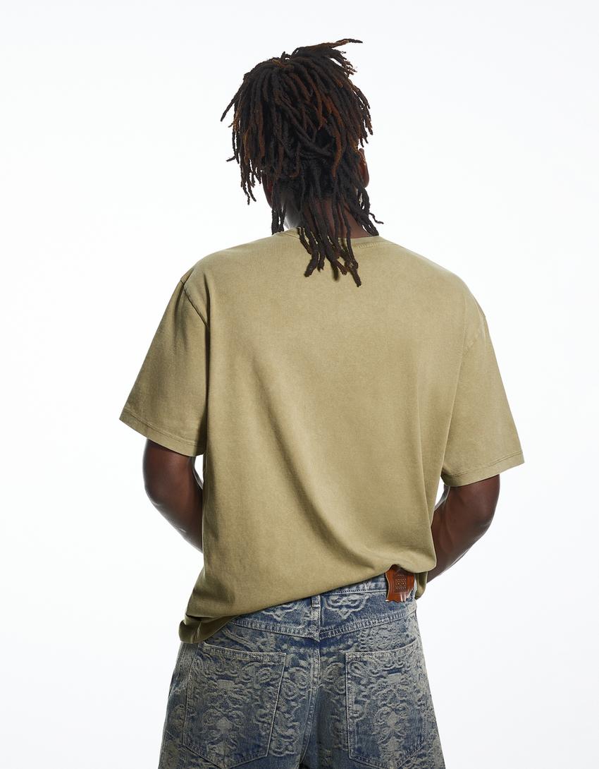 Relaxed fit T-shirt ARIES X BERSHKA-Camel
