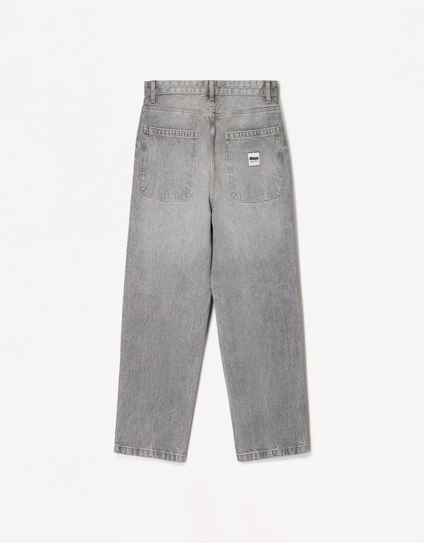 Baggy jeans - Loose fit-Grå-4