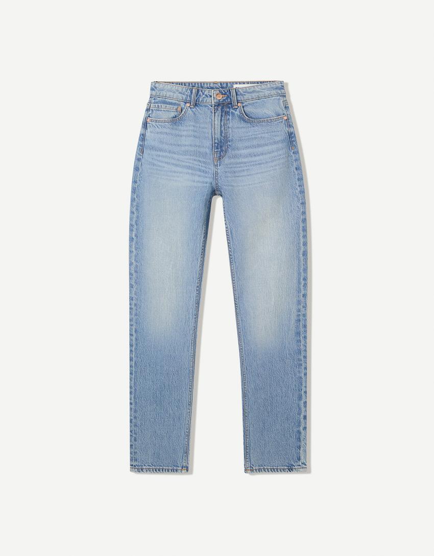 Jeans mom hi-rise confort-Azul lavado-3