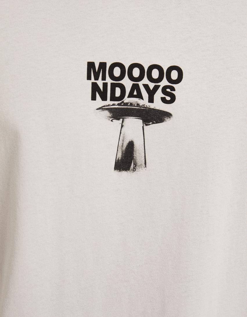 T-shirt manga curta boxy fit estampado-Pedra-6