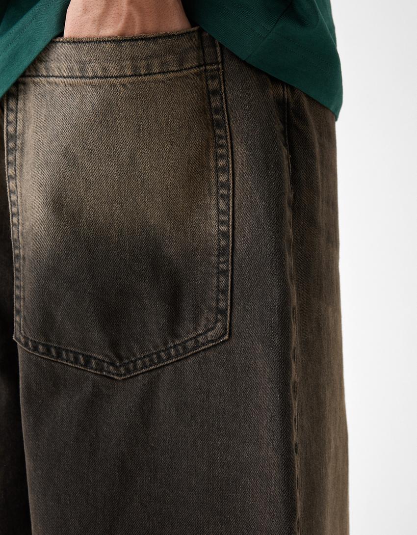 Jeans super baggy-Preto-6