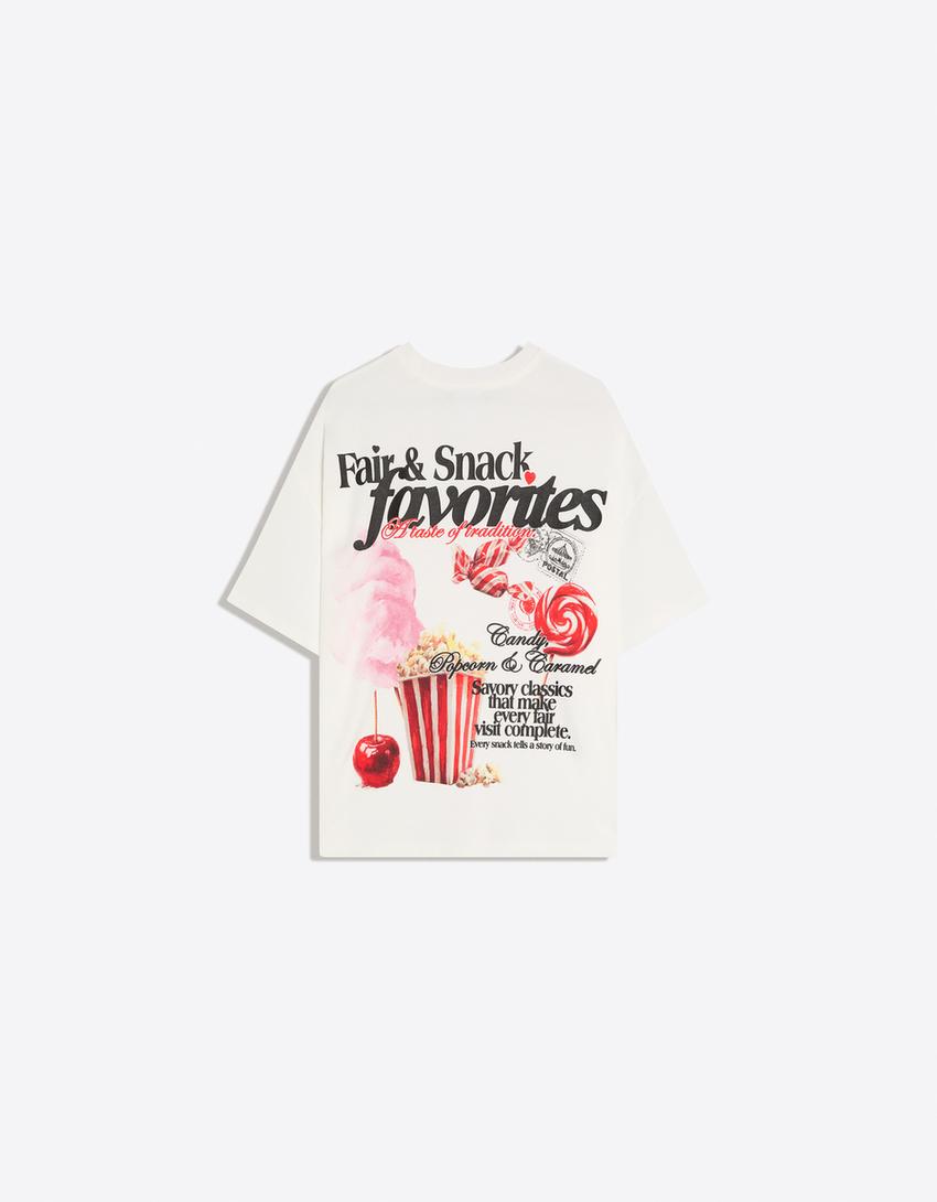 Oversize short sleeve T-shirt-Off white