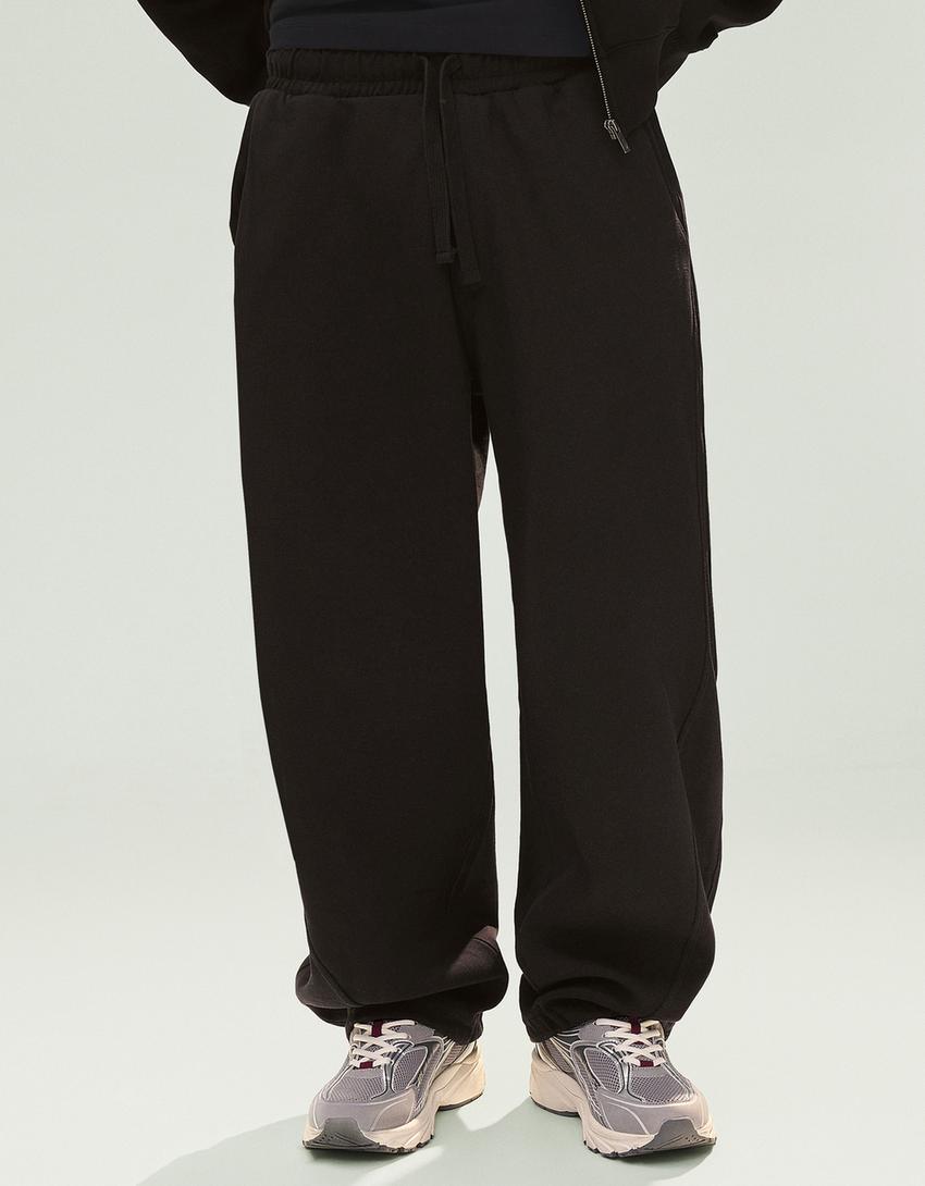 Interlock-Puffärmelhose-Schwarz