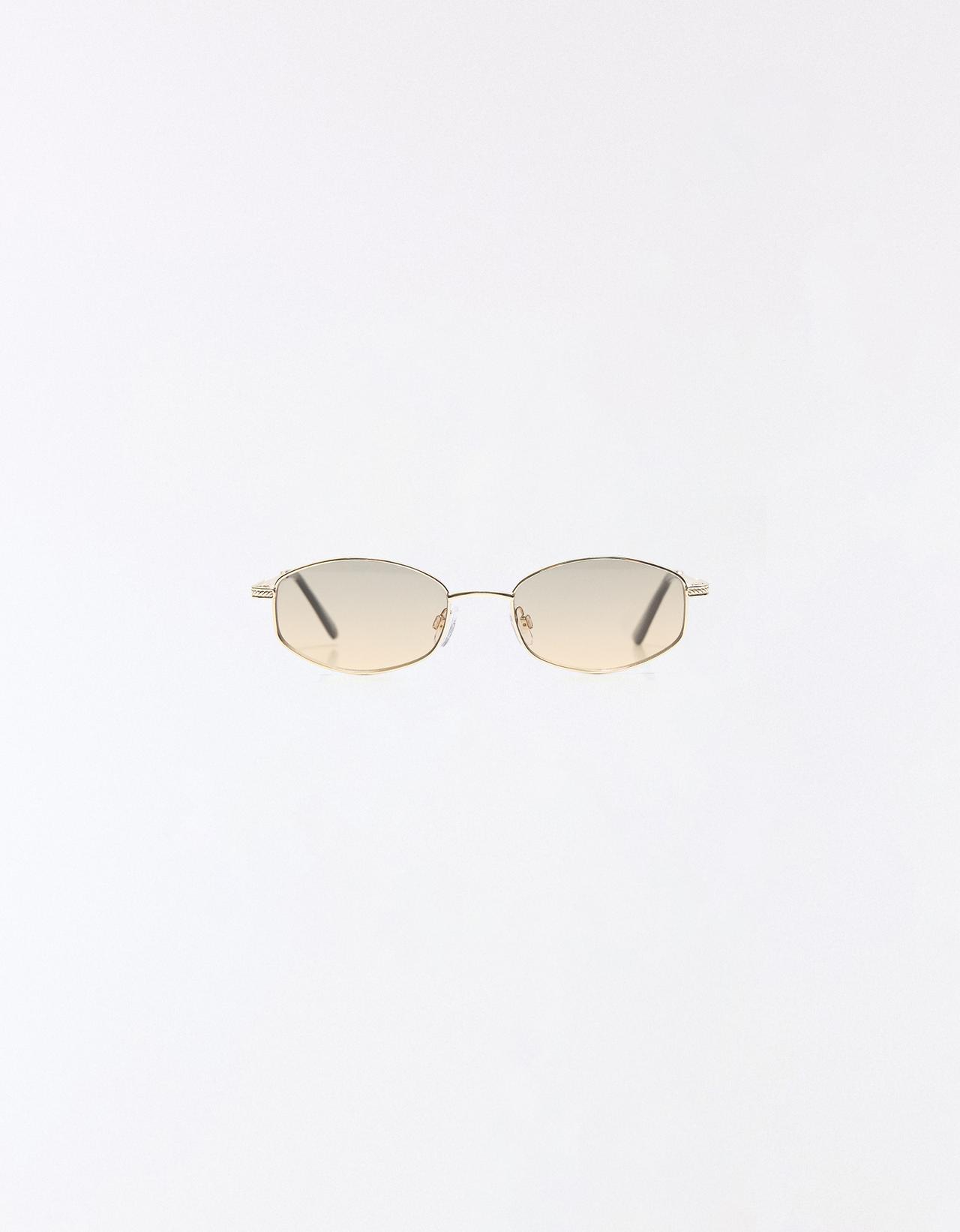 Metal frame sunglasses — Beige