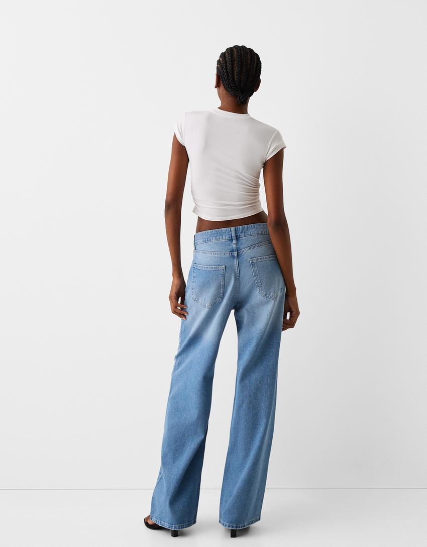 Jean baggy brillant-Bleu lavé-2