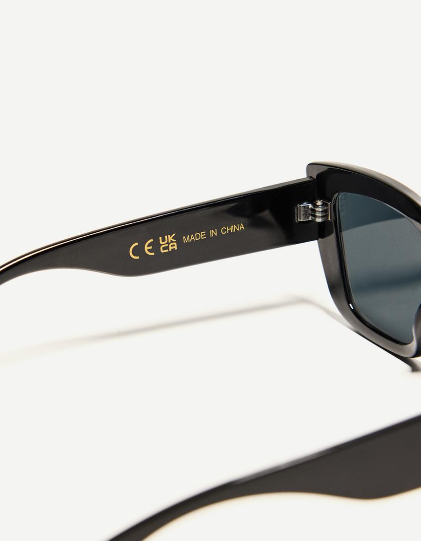 Kunststof cat-eye bril-Zwart-3