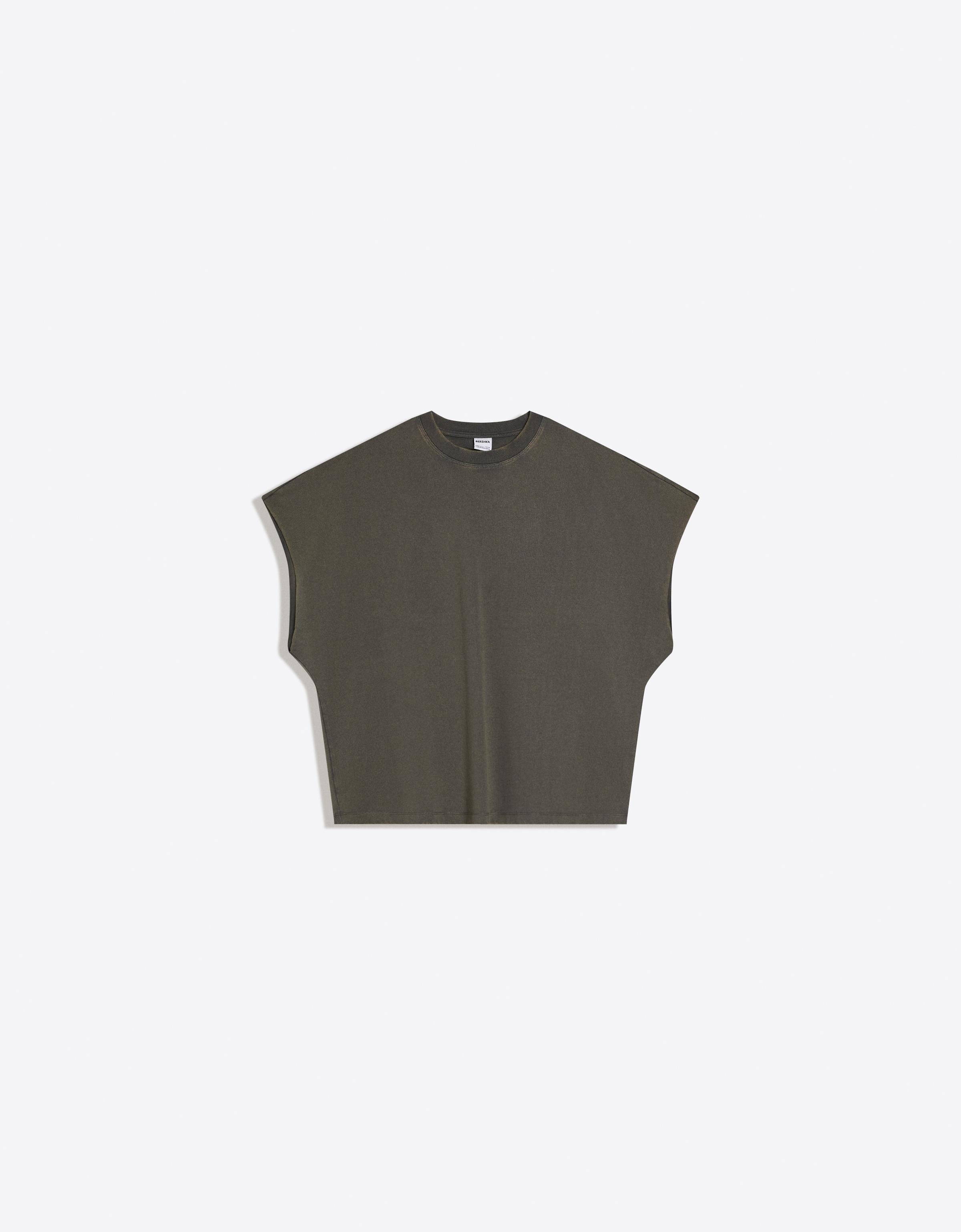 Bershka Oversize worker baskılı tişört görsel 3