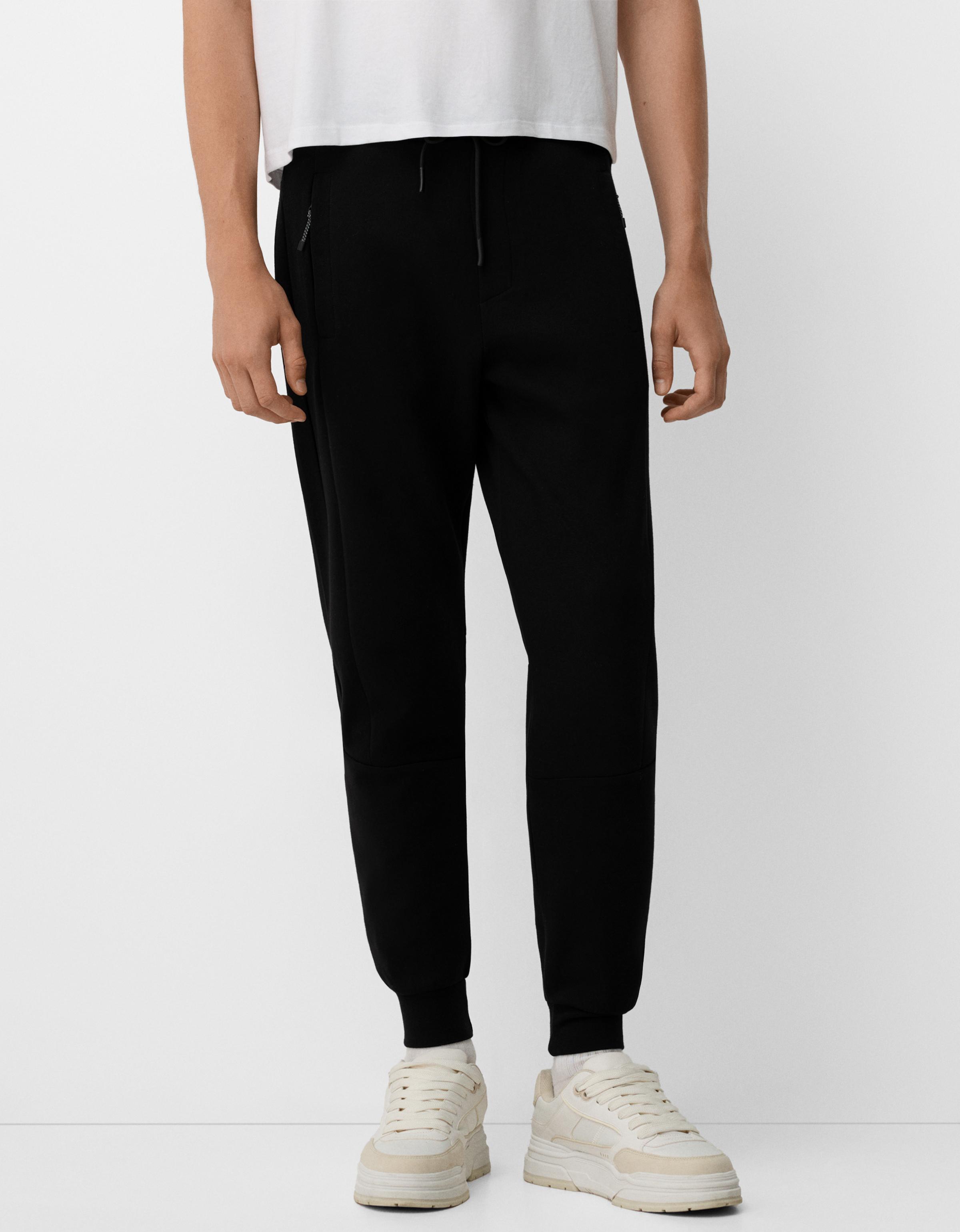 Bershka Joggerhose Aus Plüsch Herren M Schwarz