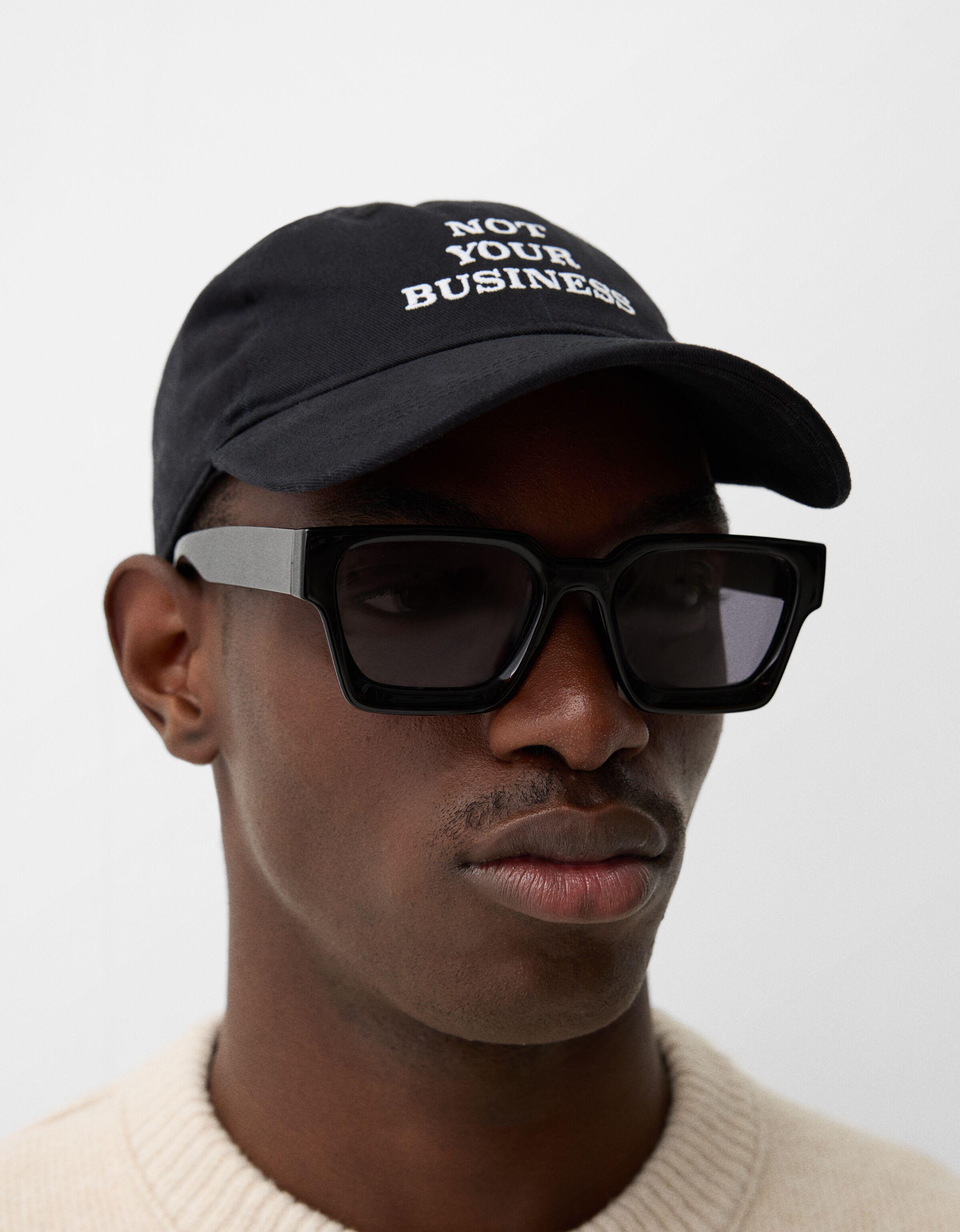 Bershka Besticktes Basecap Herren Schwarz