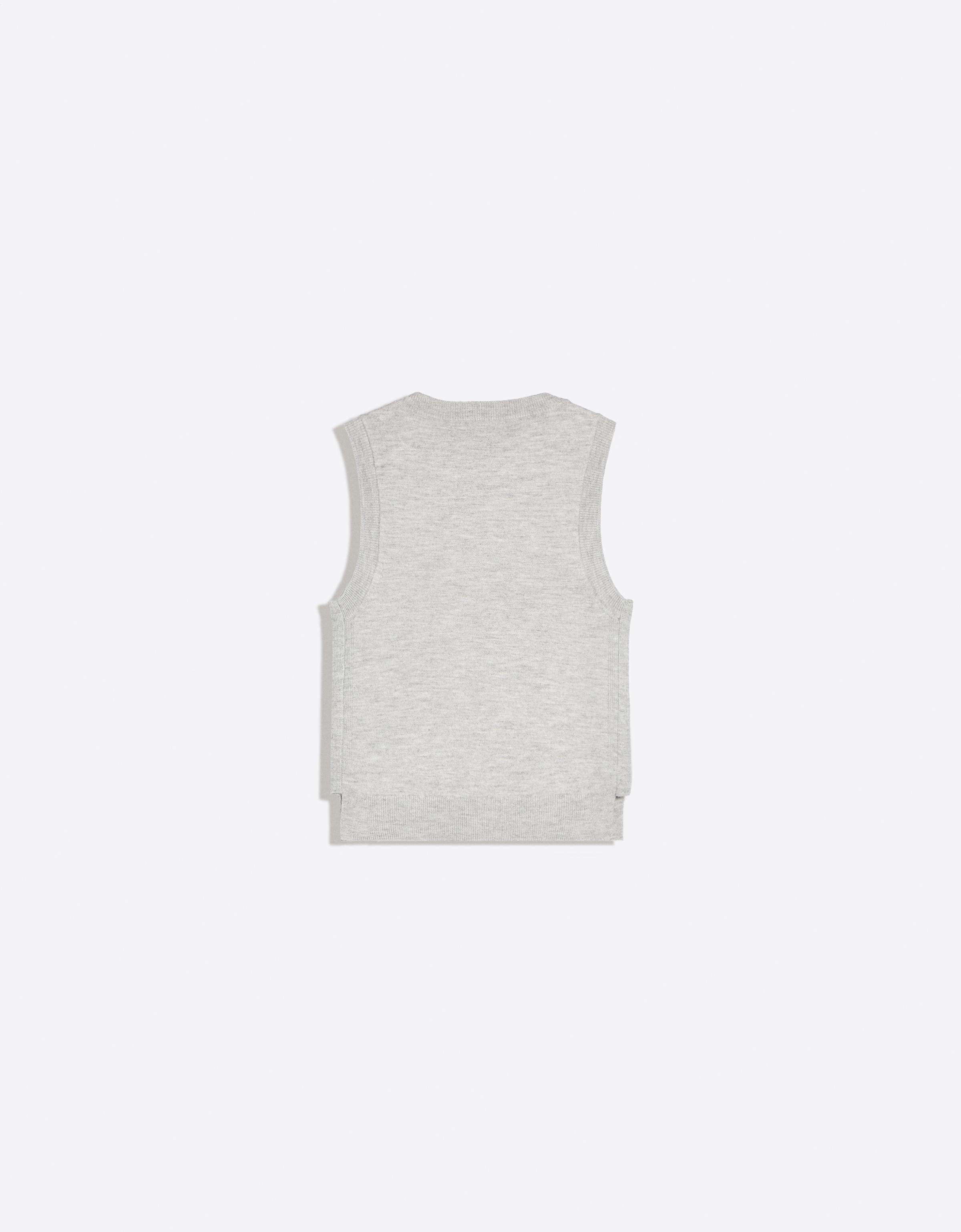 Sleeveless knit top — Grey