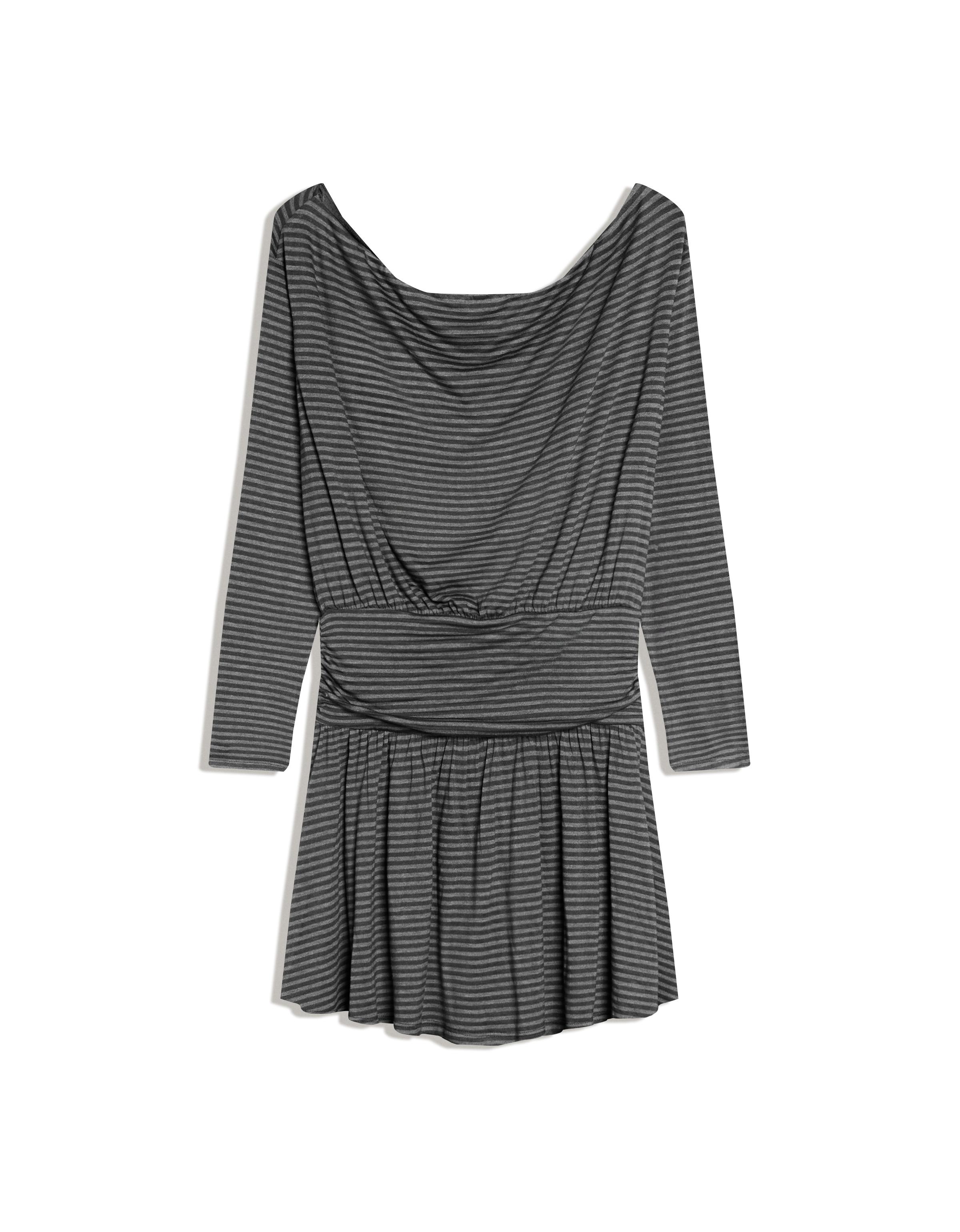 Kemerli uzun kollu mini elbise - Görsel 32