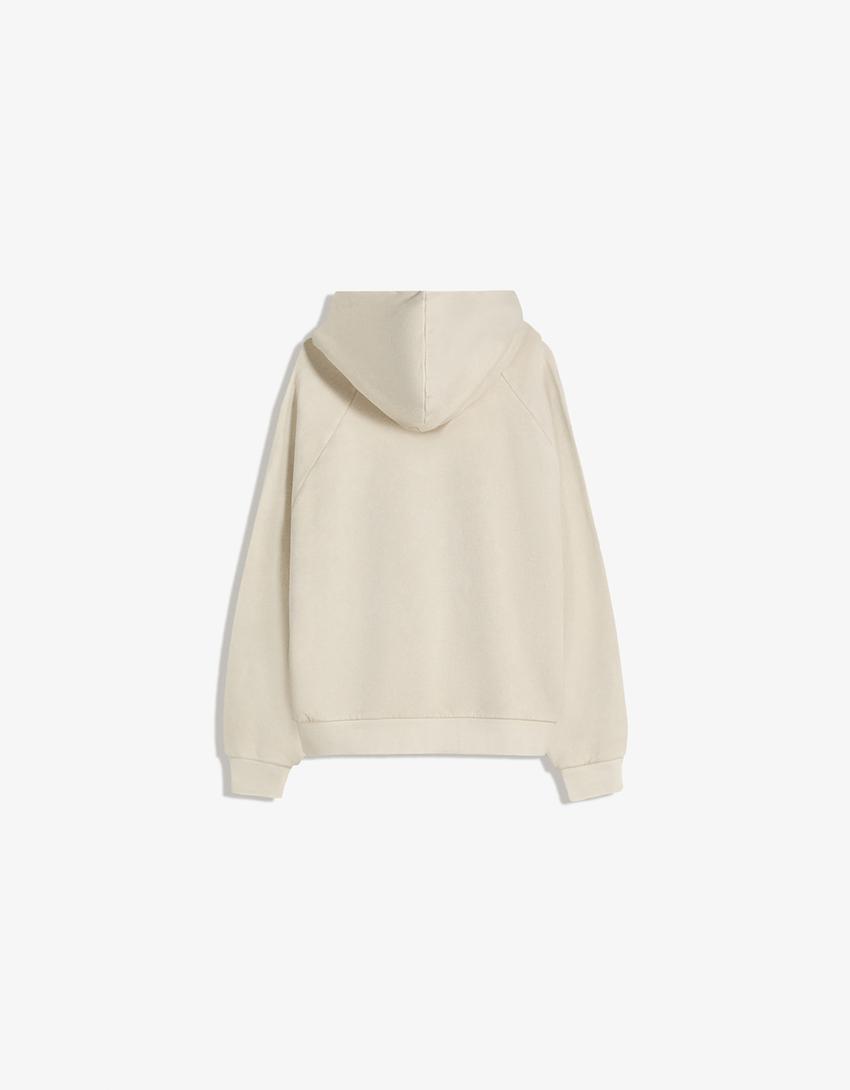 Boxy fit hoodie-Sand-5