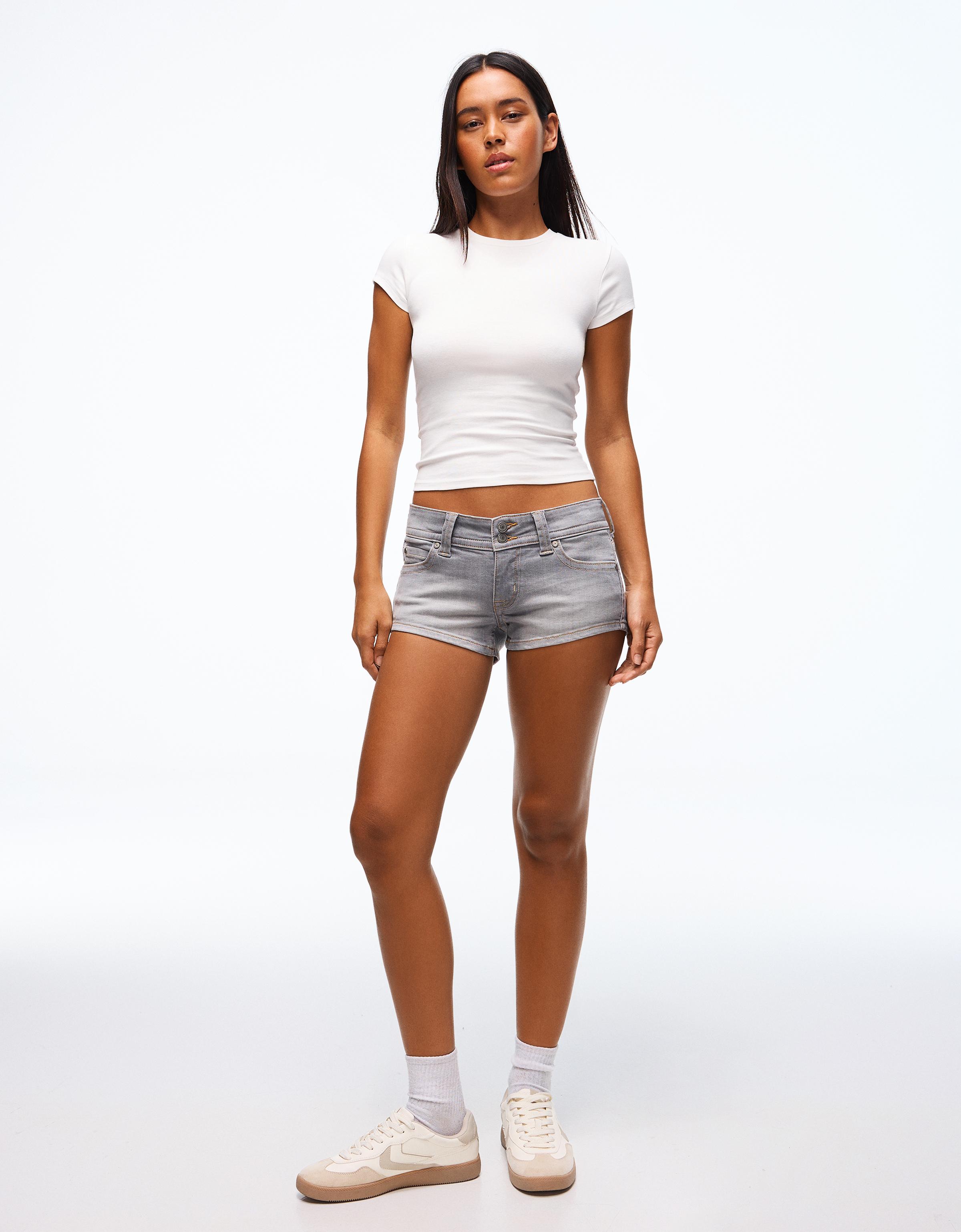 Denim mini shorts