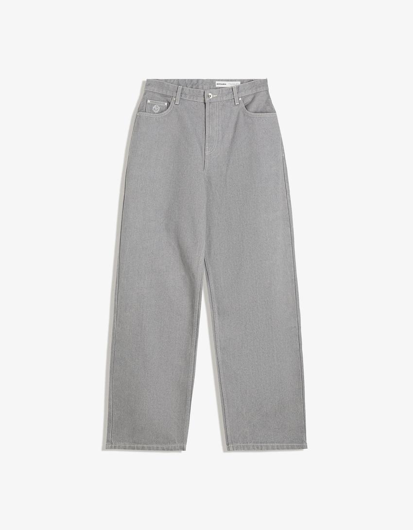 Jean loose baggy-Gris-3