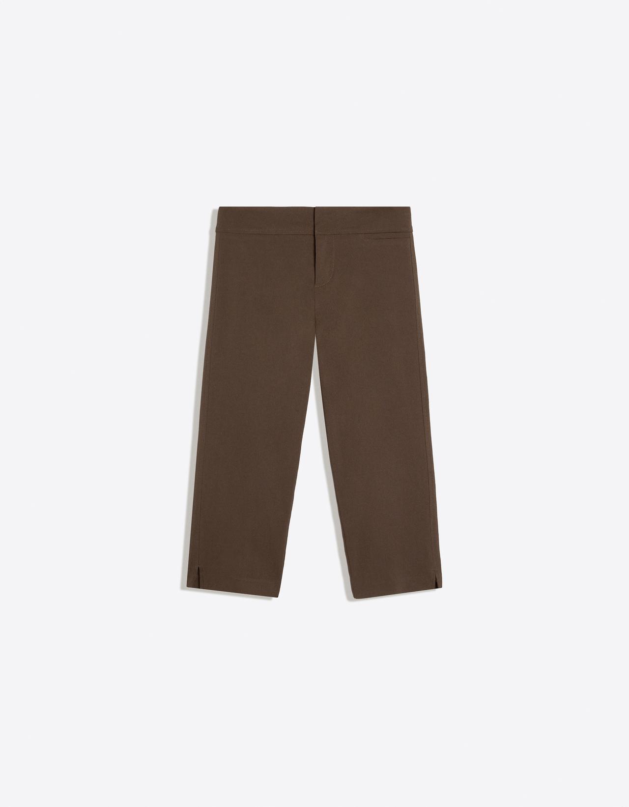 Capris with split hems — Brown