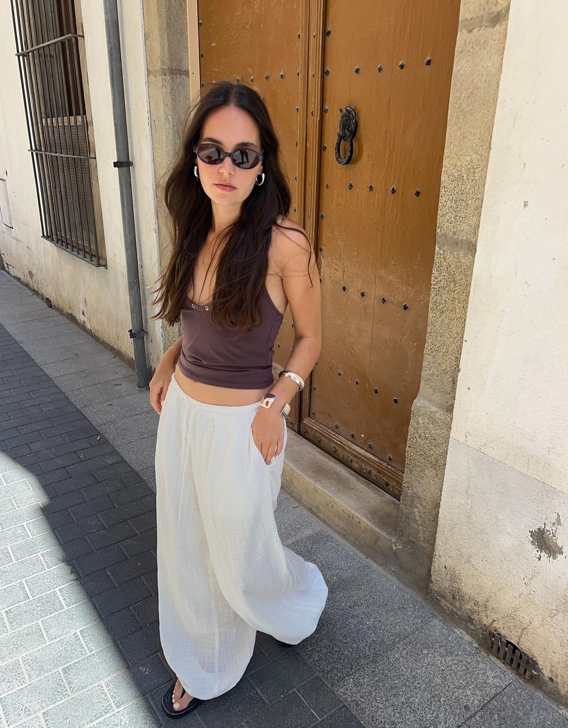 Sarouel trousers with elasticated waistband